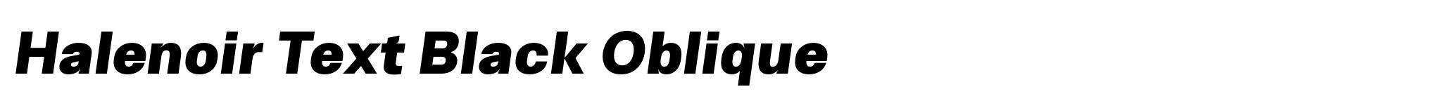 Halenoir Text Black Oblique image